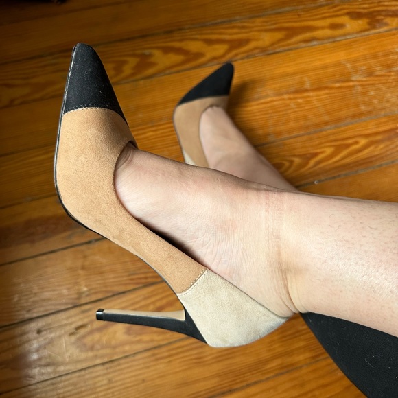 Mix No 6 Necole Fauxe Suede High Heels Color Block Stillettos - Picture 7 of 11